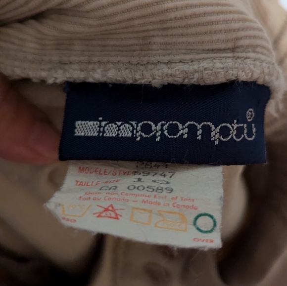 Vintage Beige Corduroy Skirt - Picture 7 of 7